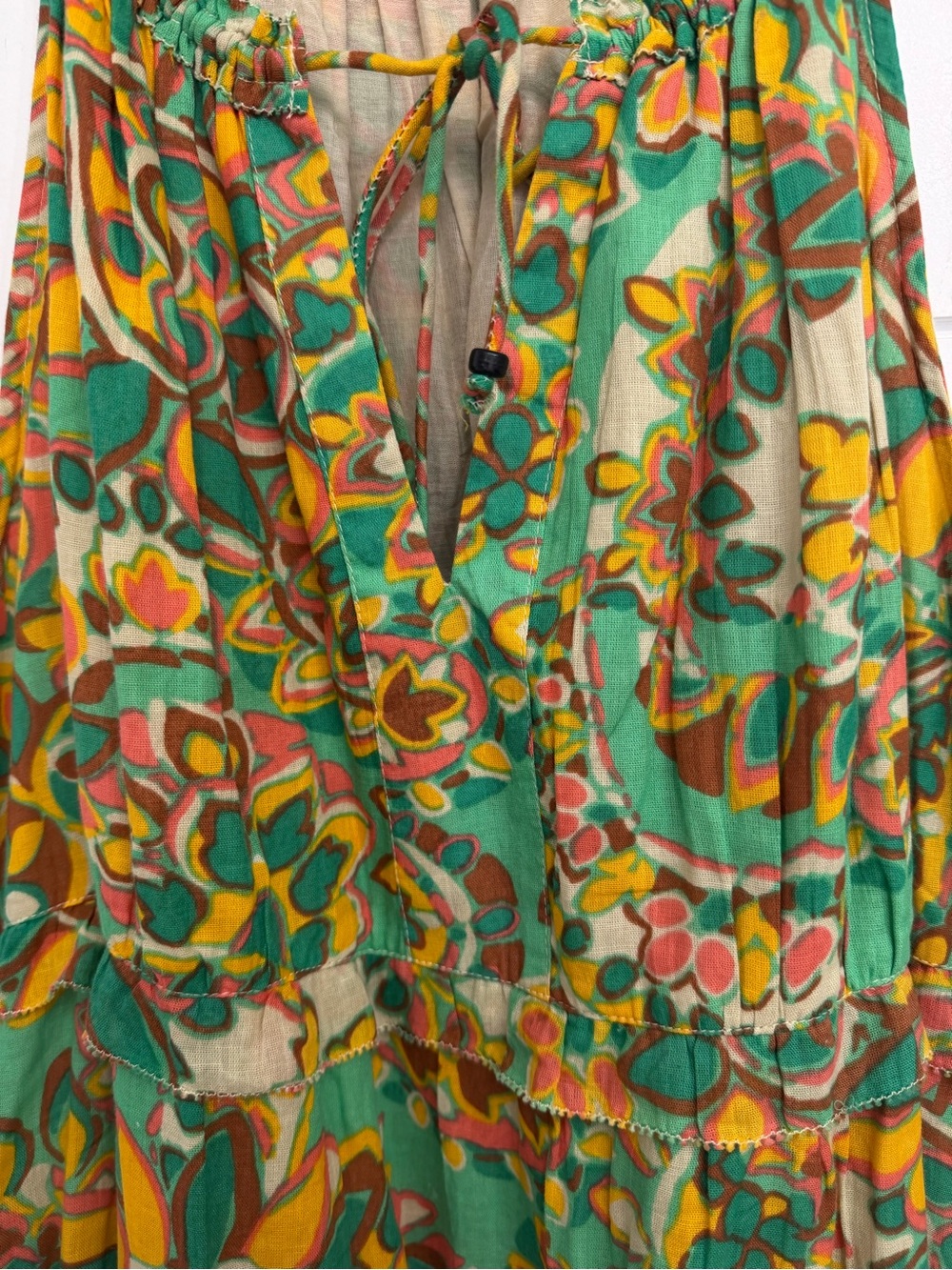 House of Harlow Cotton Gauze Tiered Sleeveless Maxi Dress Size Large 36841 - Picture 10 of 16